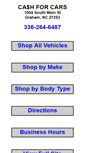 Mobile Screenshot of cashforcarsnc.com